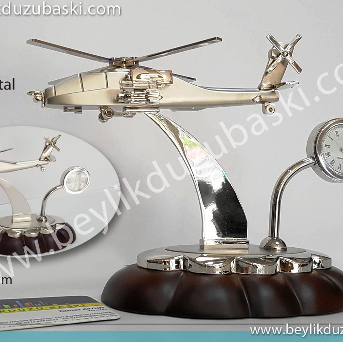 helikopter masa isimliği, metal helikopter, masa isimliği, isim baskılı masa üzeri hediyelik