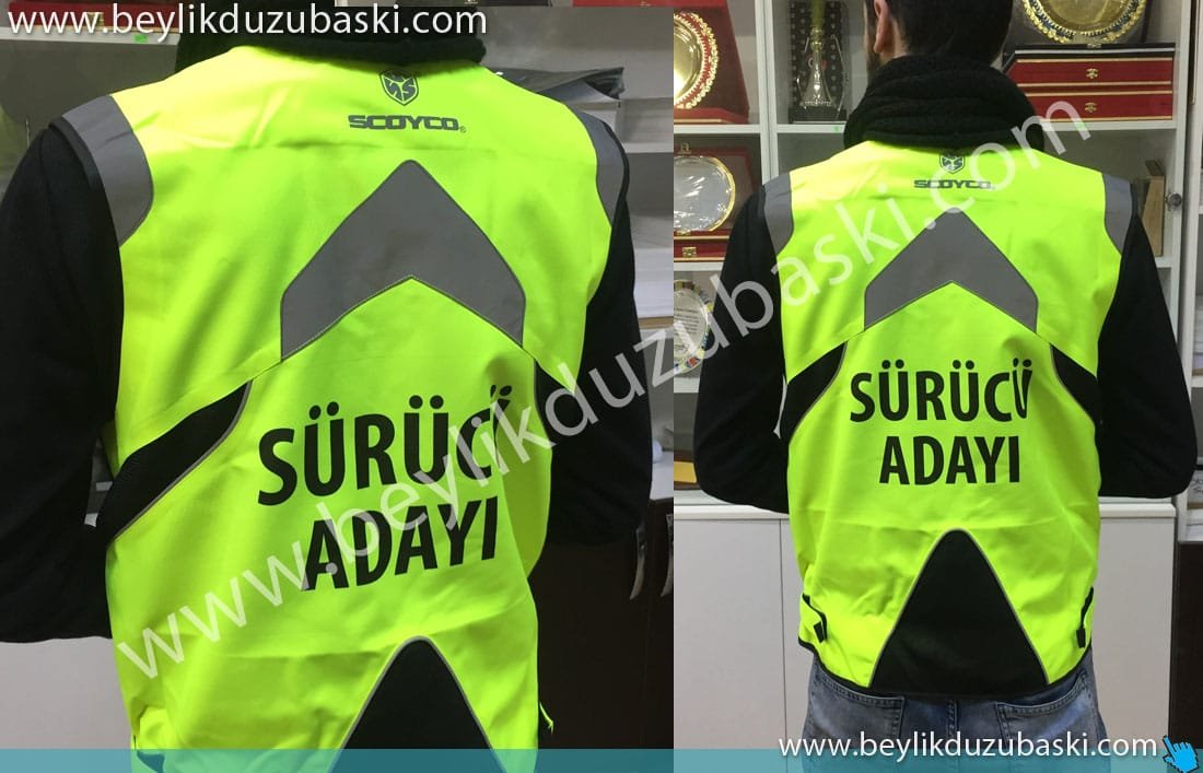 Sürücü-Adayı-yelek-baskısı-fosforlu-yelek.jpg Sürücü yelek, sürücü adayı yelek, baskılı sürücü adayı yeleği, kaliteli baskılı, hızlı üretim, aynı gün kargo, fosforlu, reflektörlü, sürücü yeleği