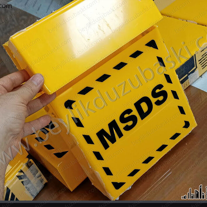 msds box, msds kutusu, malzeme güvenlik kutusu, pleksi malzeme, arkasında askı delikleri var, sipariş üzerine üretilir, adetli alımlarda fiyat revizesi yapılır
