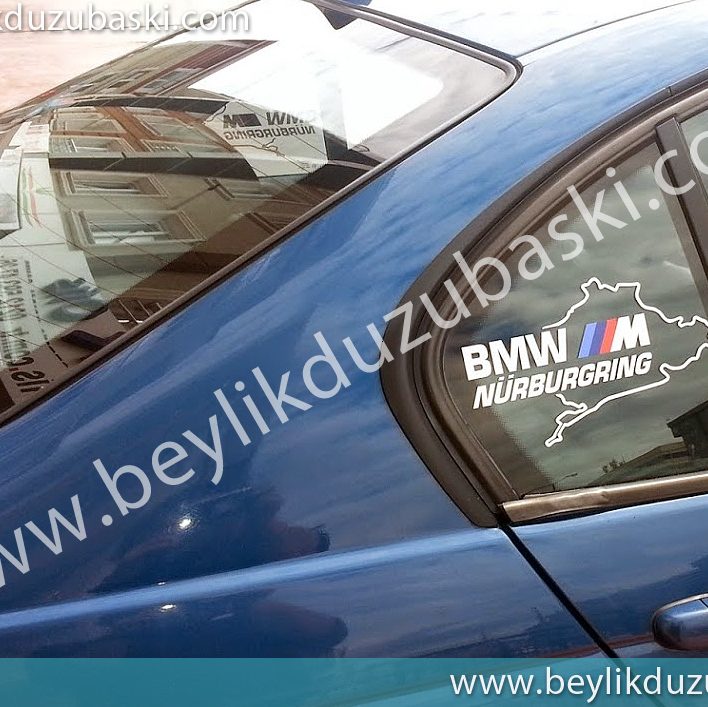 araç-sticker, BMW Nürburgring, baskılı, cam üzerine yapışan etiket
