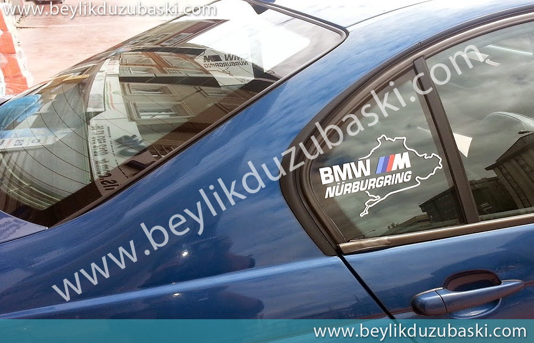 araç-sticker, BMW Nürburgring, baskılı, cam üzerine yapışan etiket