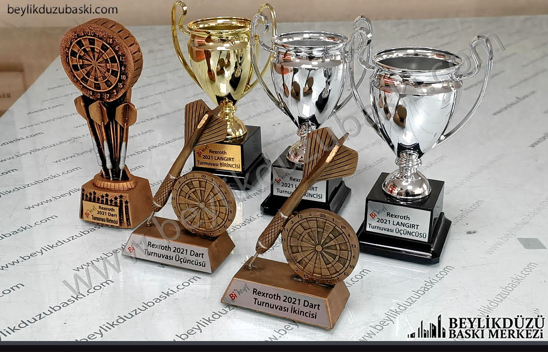 Dart turnuva kupası, dart kupası, el yapımı, kupa plaket ve madalya, langırt kupası, birincilik ödülü