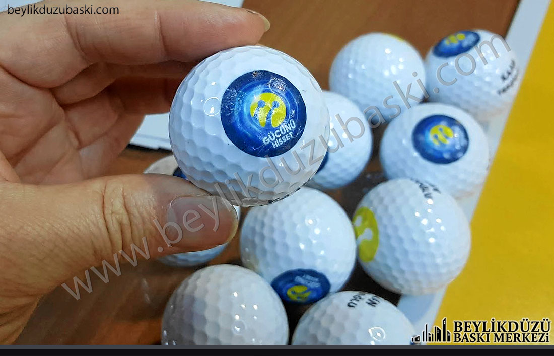 Golf topu baskı, sadece baskı fiyatıdır, ürünü müşteri getirir, numune baskı, adetli baskı yapılır, golf topuna baskı