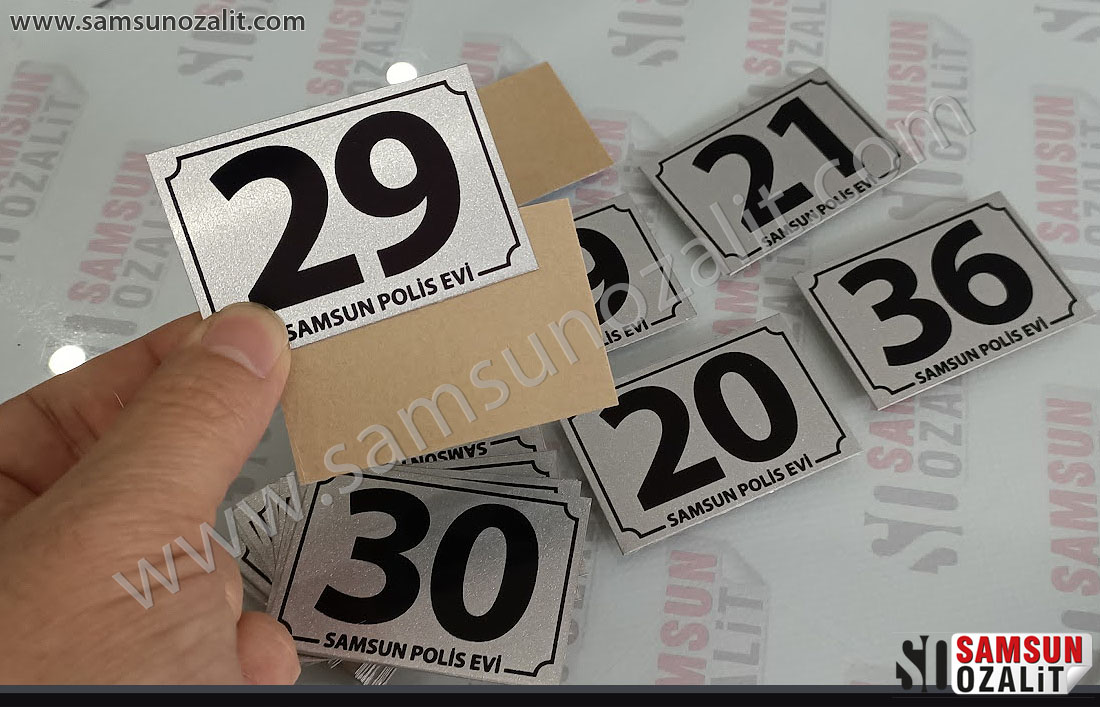 metal label for restaurants, metal label for cafe, for hotels and official institutions, table label, table number label, printing in desired size and quantity is possible, quality product, fast production
